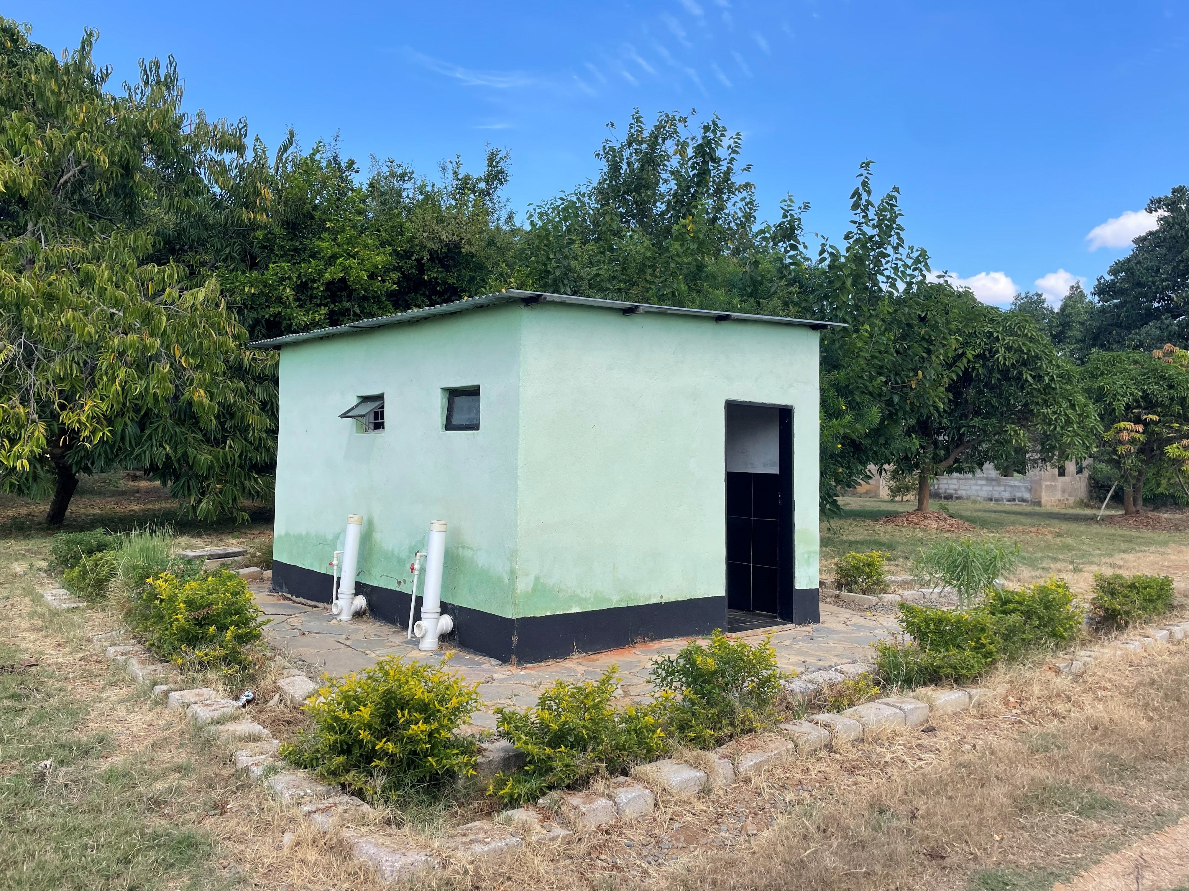 Ablution block with flush toilets and showers