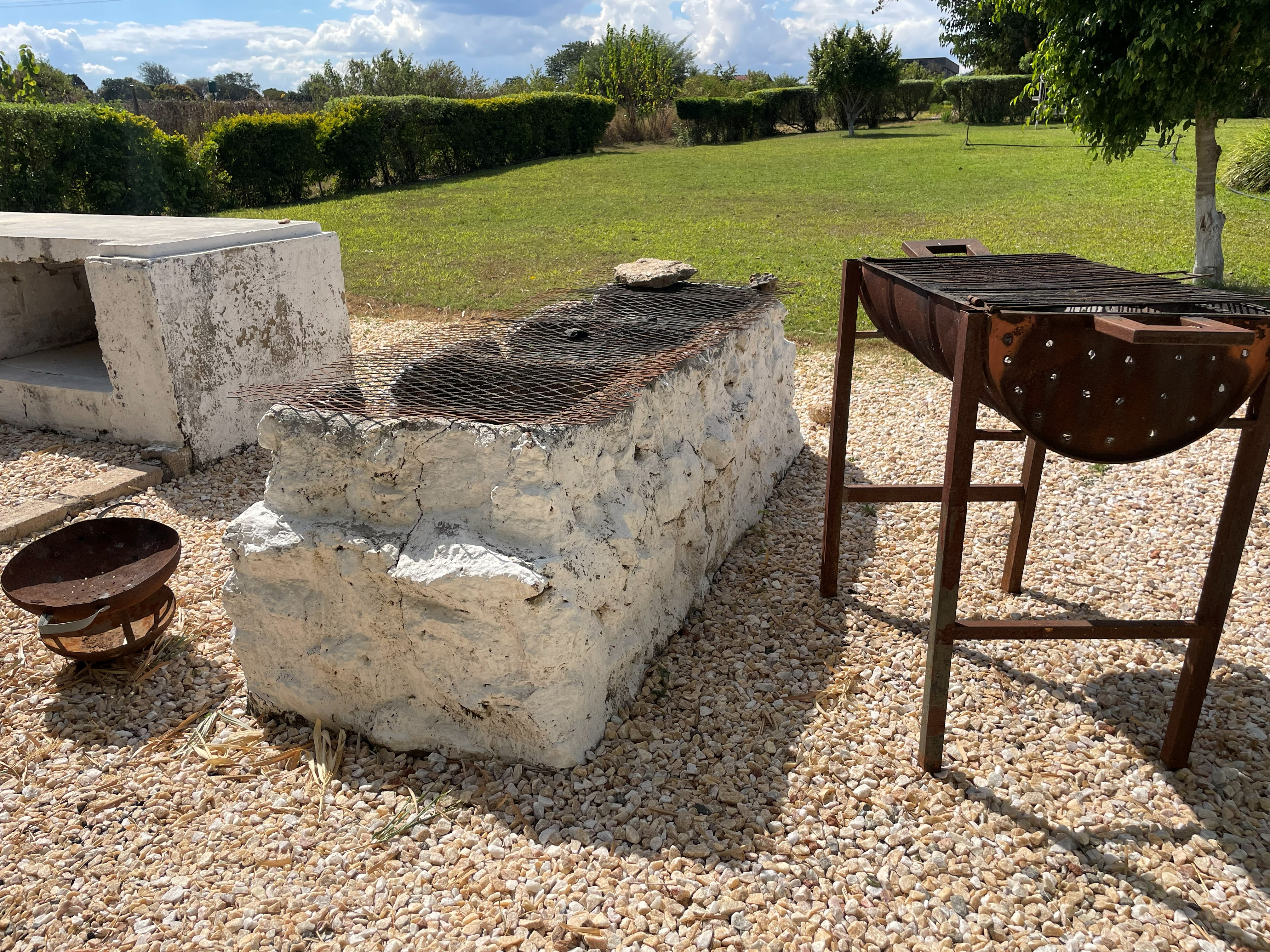 Braai grill at Riverview Farm