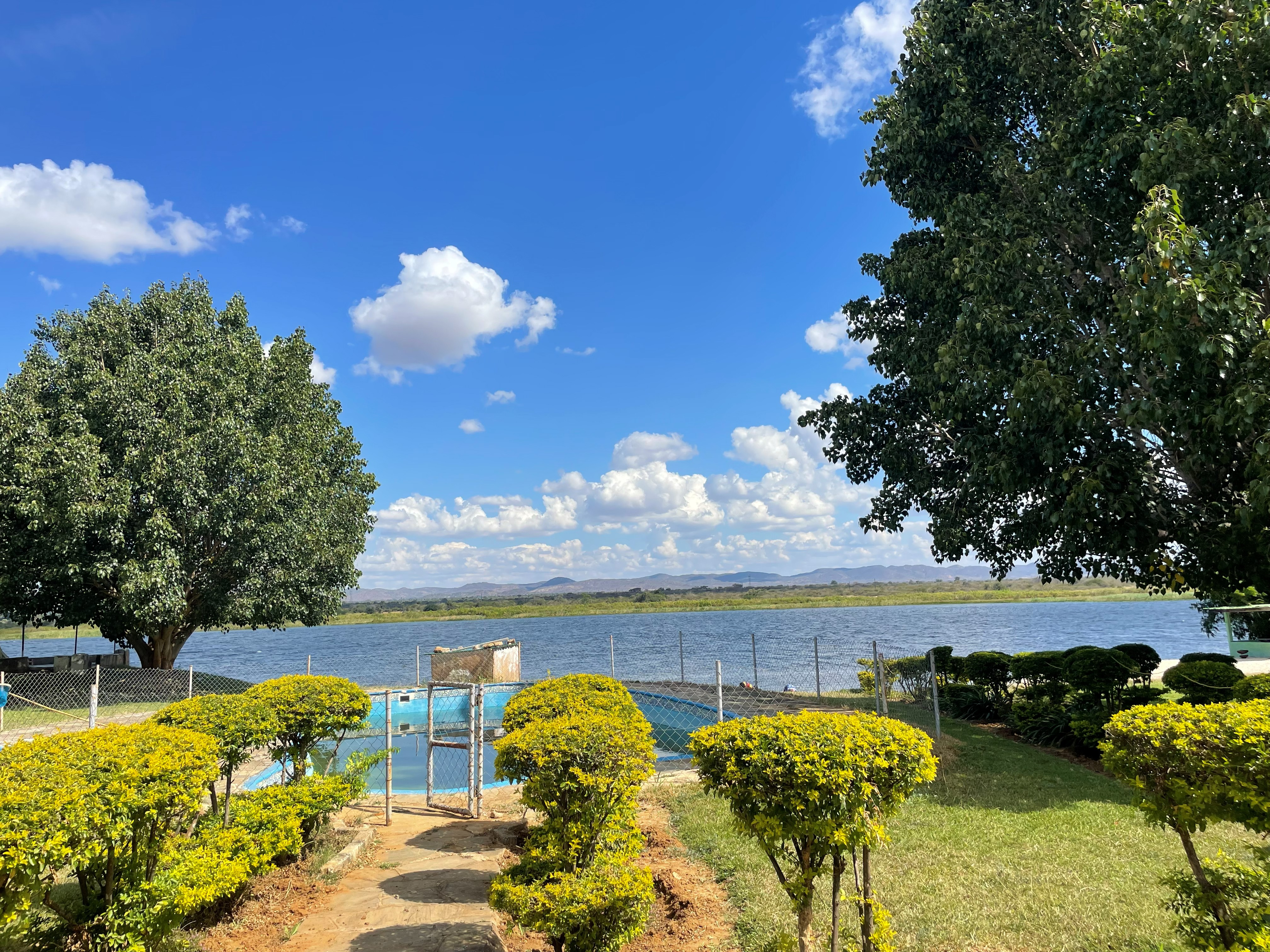 Pool with a view of the river